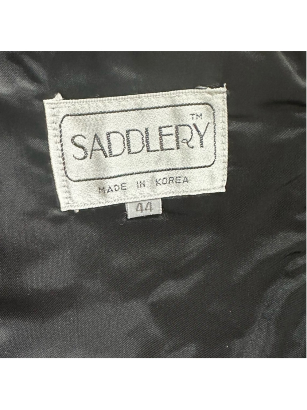 Saddlery Black Leather Jacket Size 44 View 3